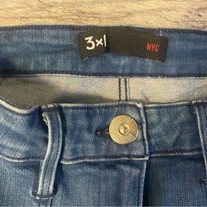 3x1 stretch flare denim jeans.